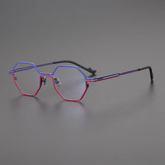 Cheston Titanium Glasses Frame Geometric Frames Southood BluePurple