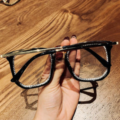 Christina Oversized Rhinestone Glasses Frame Rectangle Frames MON