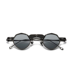 CK Geometric Titanium Glasses Frame With Magnetic Sunglasses Clips Geometric Frames Southood Gun