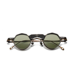 CK Geometric Titanium Glasses Frame With Magnetic Sunglasses Clips Geometric Frames Southood Gun Bronze