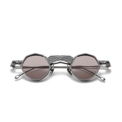 CK Geometric Titanium Glasses Frame With Magnetic Sunglasses Clips Geometric Frames Southood Light Gun
