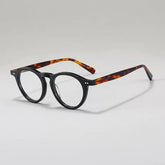 Clace Vintage Acetate Glasses Frames Round Frames Southood Black leopard