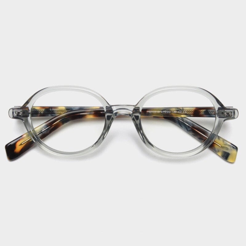 Cleve Oval TR90 Vintage Eyeglass Frame Oval Frames Southood Clear Gray