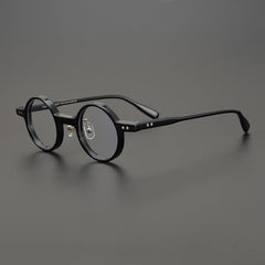 Cob Vintage Round Acetate Glasses Frame Round Frames Southood Black