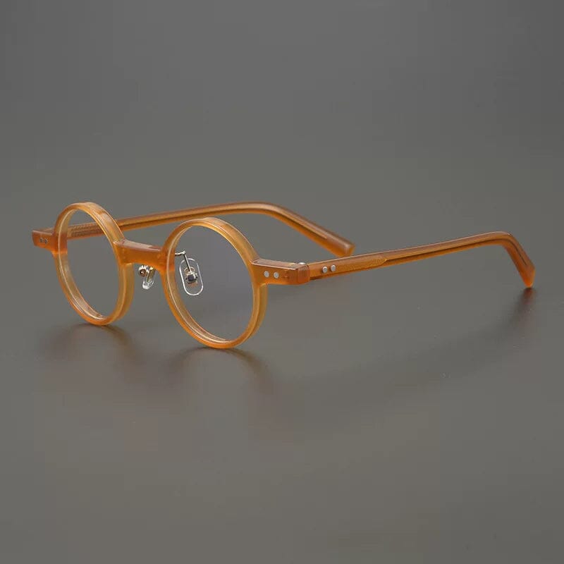 Cob Vintage Round Acetate Glasses Frame Round Frames Southood Orange
