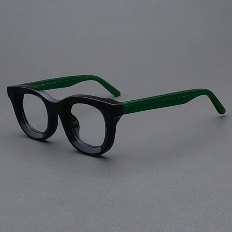 Codi Retro Acetate Glasses Frame Round Frames Southood Black Green