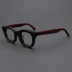 Codi Retro Acetate Glasses Frame Round Frames Southood Leopard Red