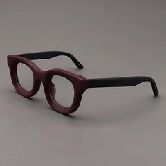 Codi Retro Acetate Glasses Frame Round Frames Southood Matte Red Black
