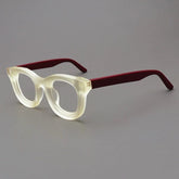 Codi Retro Acetate Glasses Frame Round Frames Southood Matte Yellow Red