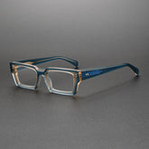 Cooper Vintage Square Acetate Glasses Frame Rectangle Frames Southood Blue Tea
