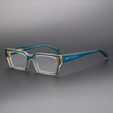 Cooper Vintage Square Acetate Glasses Frame Rectangle Frames Southood Blue Tea