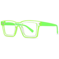 Corin Square Neon Glasses Frame Rectangle Frames Southood Green 