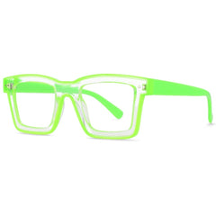 Corin Square Neon Glasses Frame Rectangle Frames Southood Green