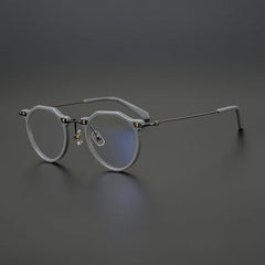 Cort Acetate Titanium Glasses Frame Round Frames Southood Gray