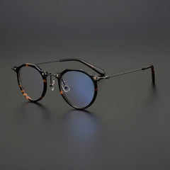 Cort Acetate Titanium Glasses Frame Round Frames Southood Leopard