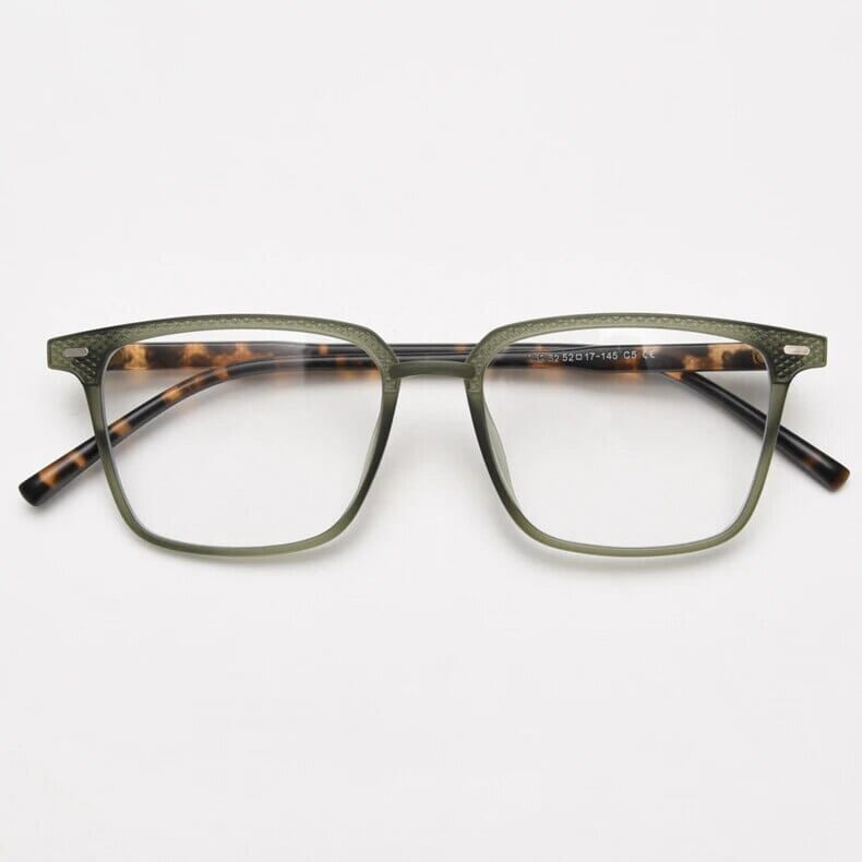 Creed Square TR90 Vintage Eyeglass Frame Rectangle Frames Southood Green