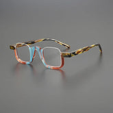 Cris Acetate Half Rectangle Glasses Frame Rectangle Frames Southood Blue Coffee