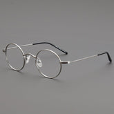 Dacian Retro Round Glasses Frame Round Frames Southood Silver