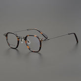 Dain Vintage Acetate Titanium Glasses Frame Geometric Frames Southood Leopard