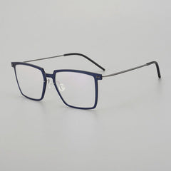 Danyelle Ultra light Titanium Glasses Frame Rectangle Frames Southood Blue