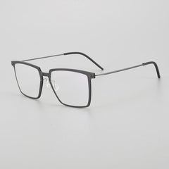 Danyelle Ultra light Titanium Glasses Frame Rectangle Frames Southood Gray