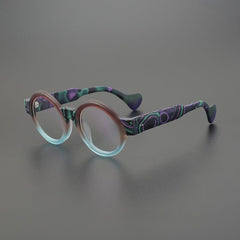 Davy Round Acetate Glasses Frame Round Frames Southood Blue