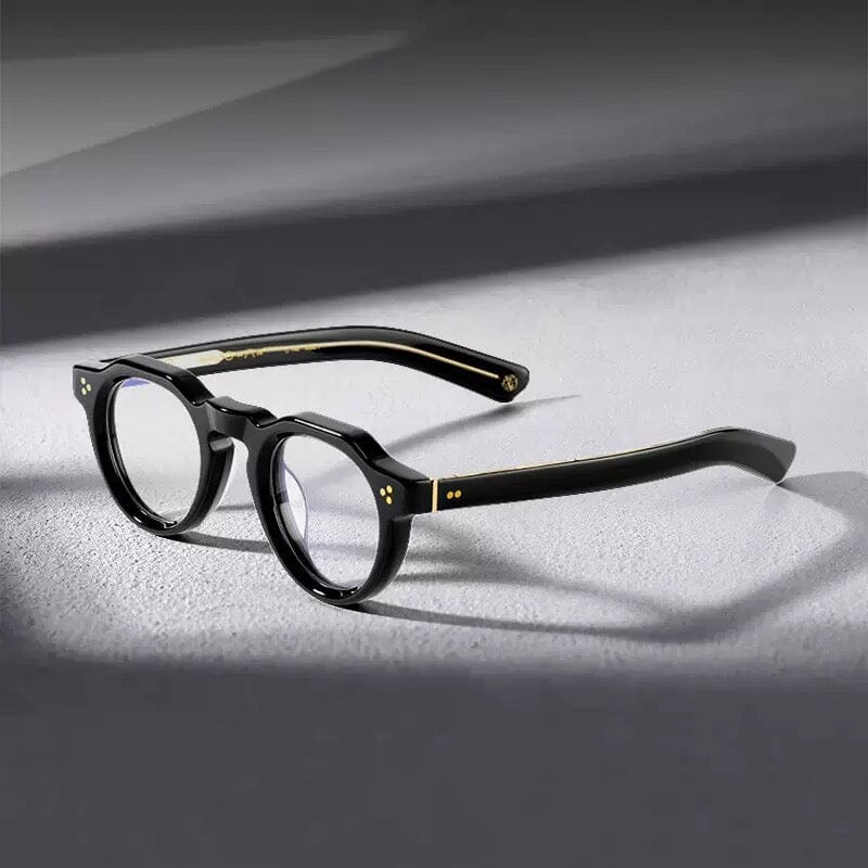 Dean Vintage Acetate Eyeglasses Frame Round Frames Southood Black