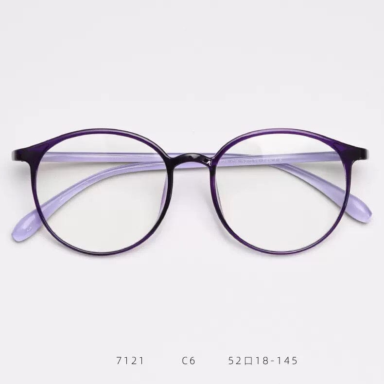Deer Vintage TR90 Oval Eyeglasses Oval Frames Southood Bright Purple C6