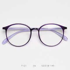Deer Vintage TR90 Oval Eyeglasses Oval Frames Southood Bright Purple C6