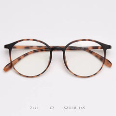 Deer Vintage TR90 Oval Eyeglasses Oval Frames Southood Matte Leopard C7