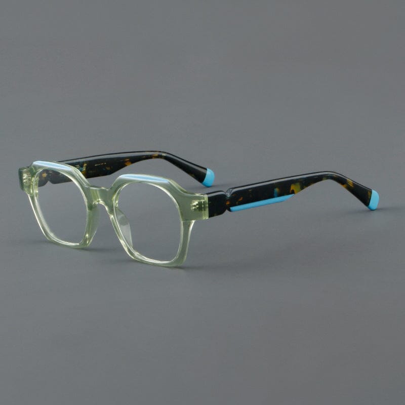 Del Retro Acetate Glasses Frame Geometric Frames Southood Green