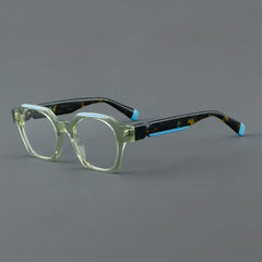 Del Retro Acetate Glasses Frame Geometric Frames Southood Green
