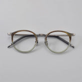 Denton Titanium Acetate Glasses Frame Round Frames Southood Amber