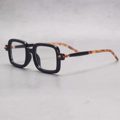 Des Vintage Black Square Glasses Frame Rectangle Frames Southood black leopard clear