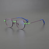 Desire Titanium Geometric Glasses Frame Geometric Frames Southood Purple green