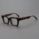 Dino Acetate Rectangle Glasses Frame Rectangle Frames Southood Black Leopard