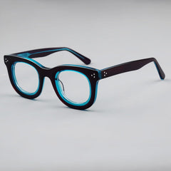 Dodd Vintage Acetate Glasses Frame Cat Eye Frames Southood Brown Blue