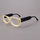 Dolly Acetate Rectangle Glasses Frame Rectangle Frames Southood Matte Yellow Black
