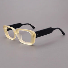 Dolly Acetate Rectangle Glasses Frame Rectangle Frames Southood Matte Yellow Black