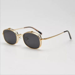 Drake Alloy Retro Round Glasses Frame Rectangle Frames Southood Gold