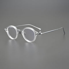 Drew Round Titanium Glasses Frame Round Frames Southood Clear Big