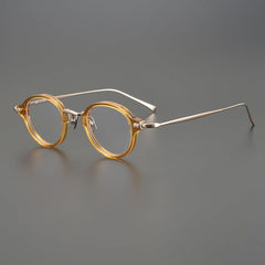 Drew Round Titanium Glasses Frame Round Frames Southood Tea Big