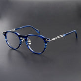Dune Vintage Acetate Glasses Frame Round Frames Southood Blue Stripe