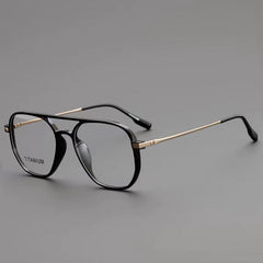 Ean Vintage TR90 Titanium Eyeglasses Frame Aviator Frames Southood Black