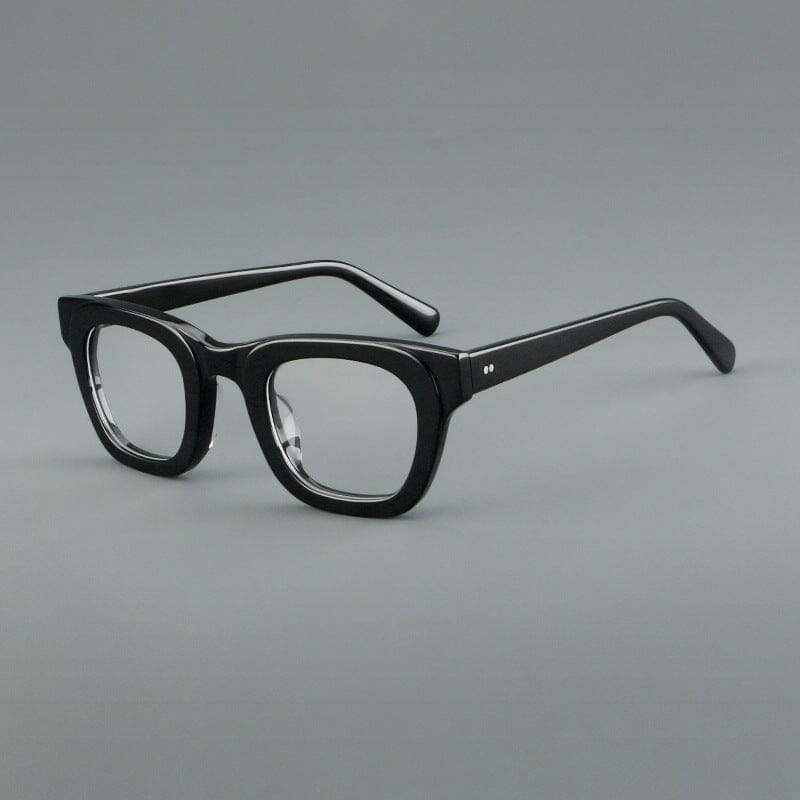 Easter Retro Rectangle Acetate Glasses Frame Rectangle Frames Southood Black