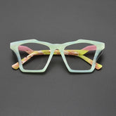 Ebba Acetate Cat Eye Glasses Frame Cat Eye Frames Southood Matte green