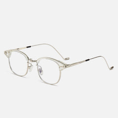 Ed Ultralight Square Half Glasses Frames Rectangle Frames Southood Clear Silver