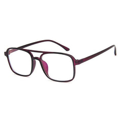 Eddie TR90 Vintage Double Beam Glasses Geometric Frames Southood Clear purple