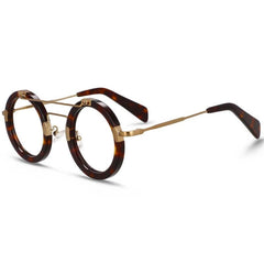 Edra Vintage Acetate Round Optical Glasses Frame Round Frames Southood Leopard 