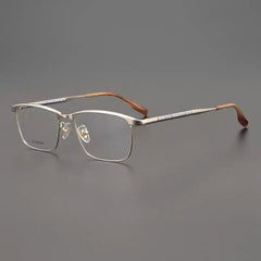 Eduardo Retro Titanium Ultra-Light Glasses Frame Rectangle Frames Southood Gold